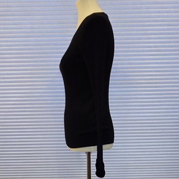 Philosophy Ribbed Black Sweater - Picture 6 of 11